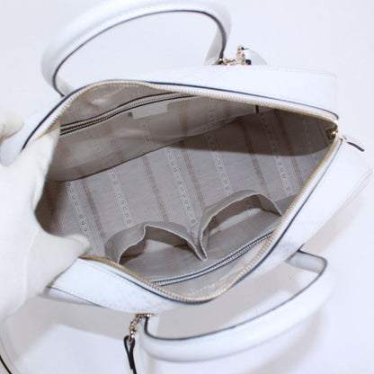 Gucci Bright Diamante 2way Leather White Handbag Gold 354332-001998