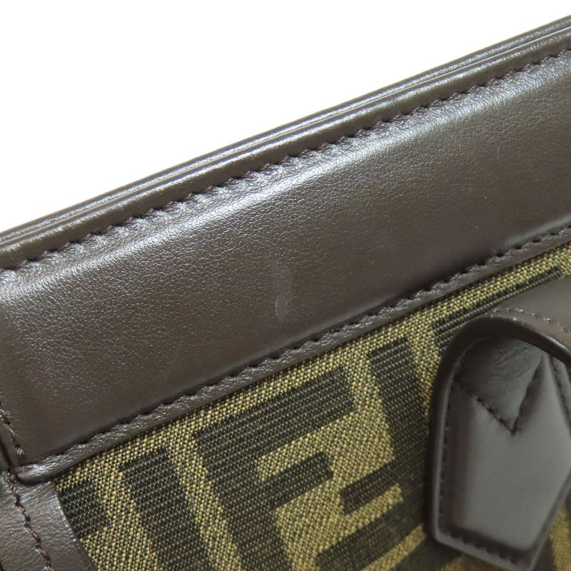 Fendi Origami Medium Zucca Pattern Tote Bag Canvas Women