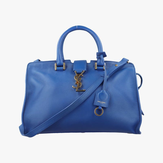 Yves Saint Laurentyves Saint Laurent Baby Cabas Su Blue Leather 394461 Gnr394461