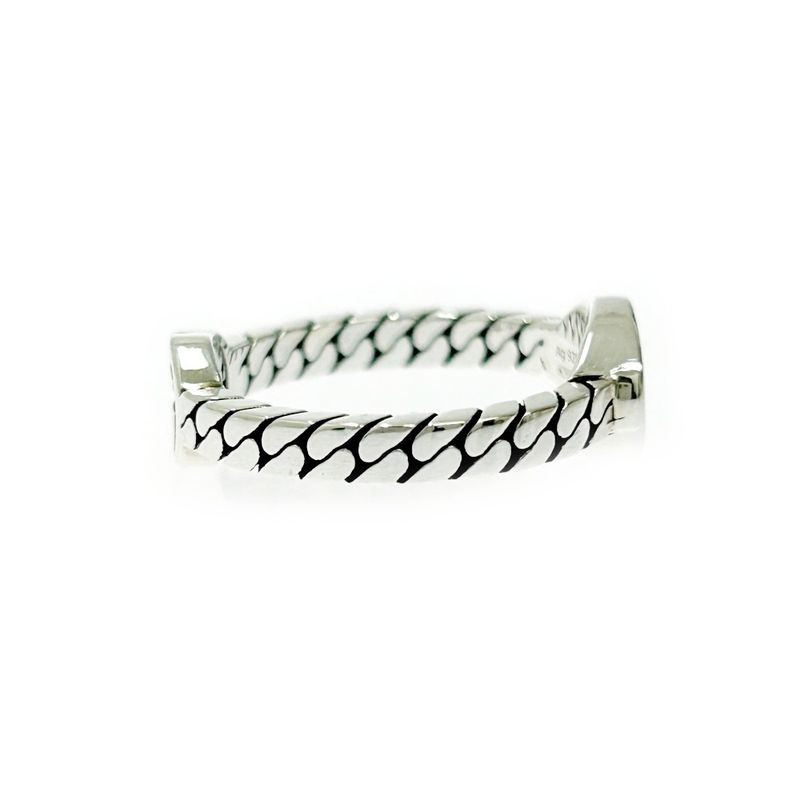 Gucci Silver Interlocking G Ring 3.3g 925 Engraved 399847 Ring
