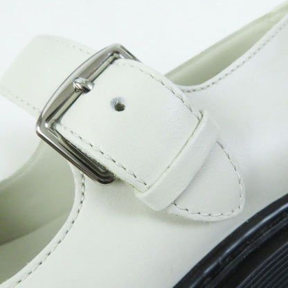 Hermes Hoxton H Cadenas Leather Oxford Shoes Mary Jane Shoes Ivory Black 35.5