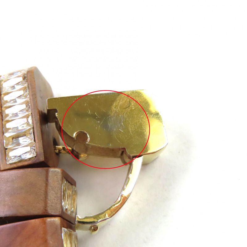 Bottega Veneta Radica Wood Cubic Zirconia 925 Necklace Choker