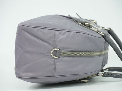 Authentic Prada Nylon Handbag Gray Bag Used [follow-up Discount