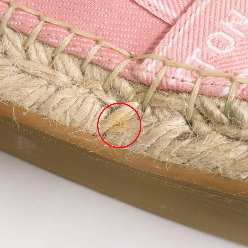 Louis Vuitton Croisseur Line Espadrille Flat Shoes/slip-ons Pink 35.5 Made In