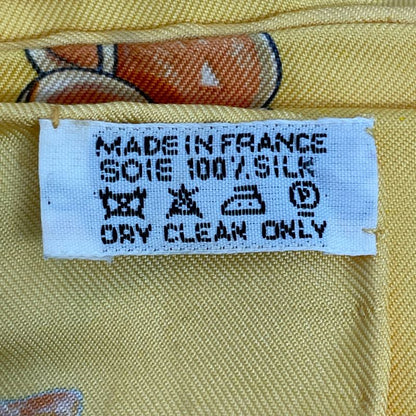 Hermes Carre 90 Silk Scarf Rocaille Shell Multicolor Storage With Bag