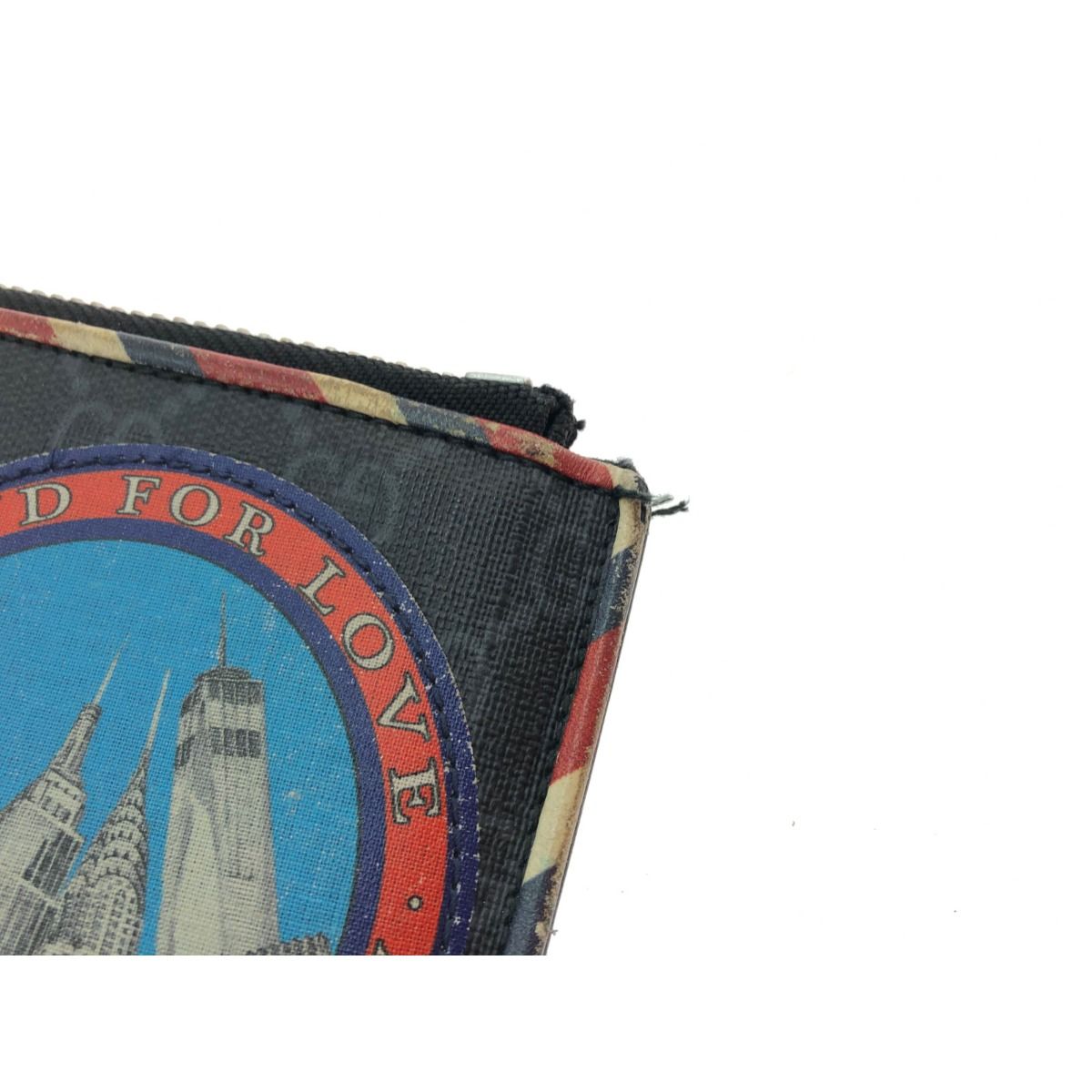 Gucci Men's Clutch Bag GG Supreme Night Courier Clutch Taiga - Patch 496346