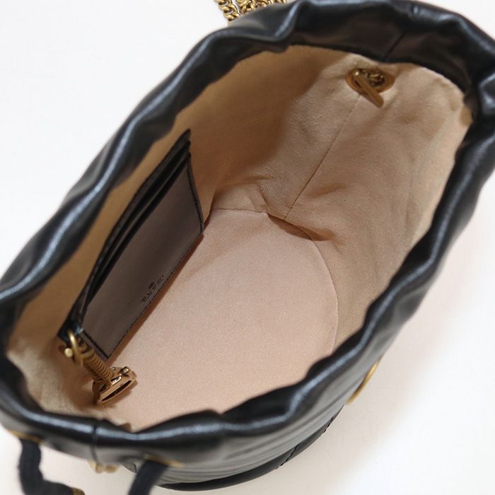 Gucci Small Bucket Bag GG Marmont 575163 Dtdrt 1000 Crossbody Shoulder Bag