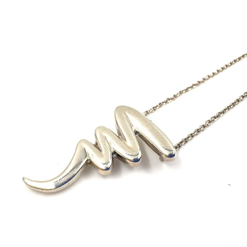 Tiffany & Co Paloma Picasso Scribble Sv925 Silver Necklace Silver