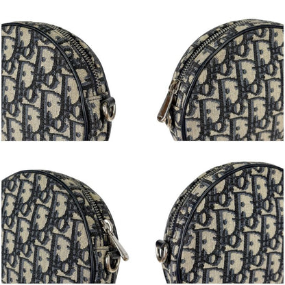 Christian DIOR Oblique Baby Ball Mini Shoulder Bag Trotter Pattern Circle Round
