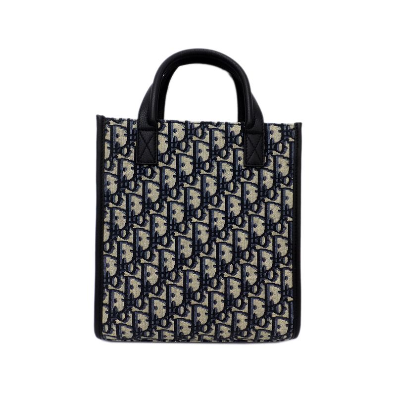 Dior Safari North South Oblique Jacquard Silver Hardware Hand