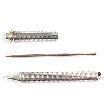 Cartier Trinity Ballpoint Pen With Logo Engraved On The Cap Silver Lattice