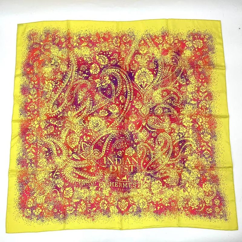 Hermes Scarf Silk Carre 90 Indian Dust Yellow