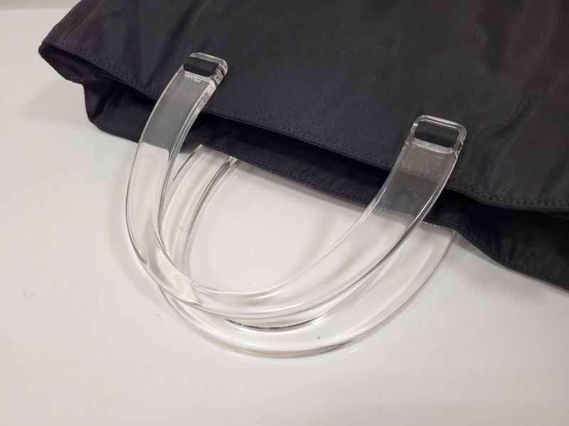 Prada Handbag B8167 Tessuto Nylon Plastic Nero Black Preowned 003806