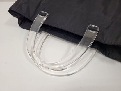 Prada Handbag B8167 Tessuto Nylon Plastic Nero Black Preowned 003806