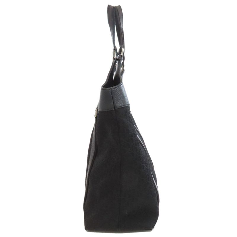 Christian DIOR Trotter Pattern Handbag Canvas Women