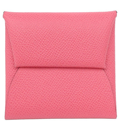 Hermes Coin Case Bastia Vaux Epson Rose Azalea Silver Hardware Coin Purse