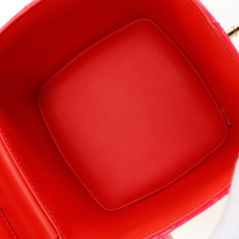 Chanel Vanity Matelasse Party Bag X Patent Leather Pink Ladies Handbag