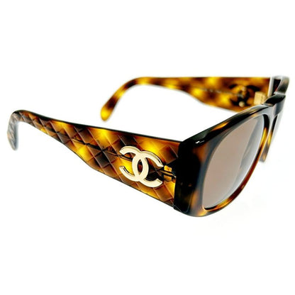 Chanel Matelasse 01450 91235 Brown Sunglass Es with Case 306852 Sunglass Es