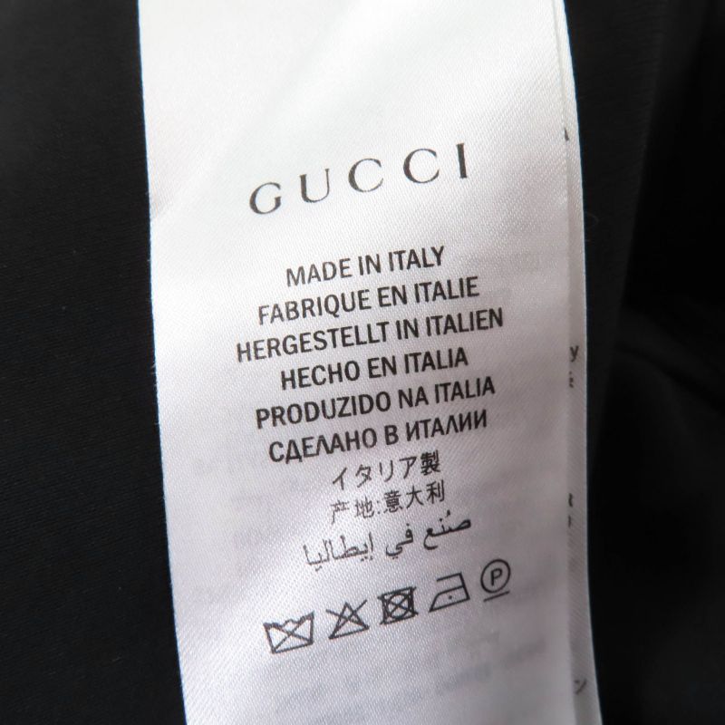 Gucci 501488 Jersey V-neck Dress With Interlocking G Pearls Black XS Made In