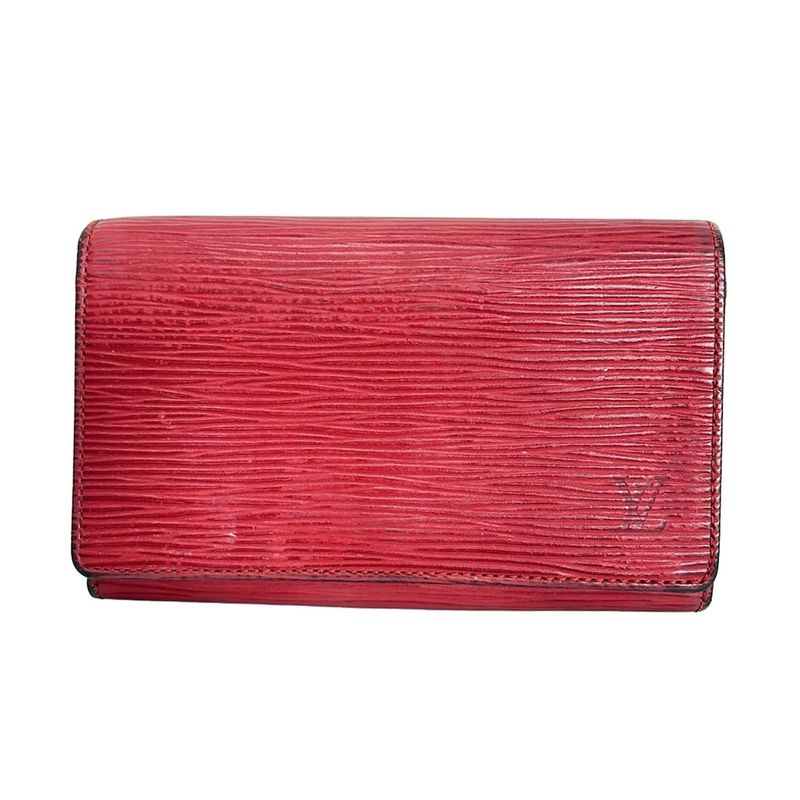 Louis Vuitton Epi Porte Monet Vieux Trésor M63507 Castilian Red Leather