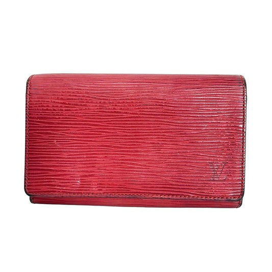Louis Vuitton Epi Porte Monet Vieux Trésor M63507 Castilian Red Leather