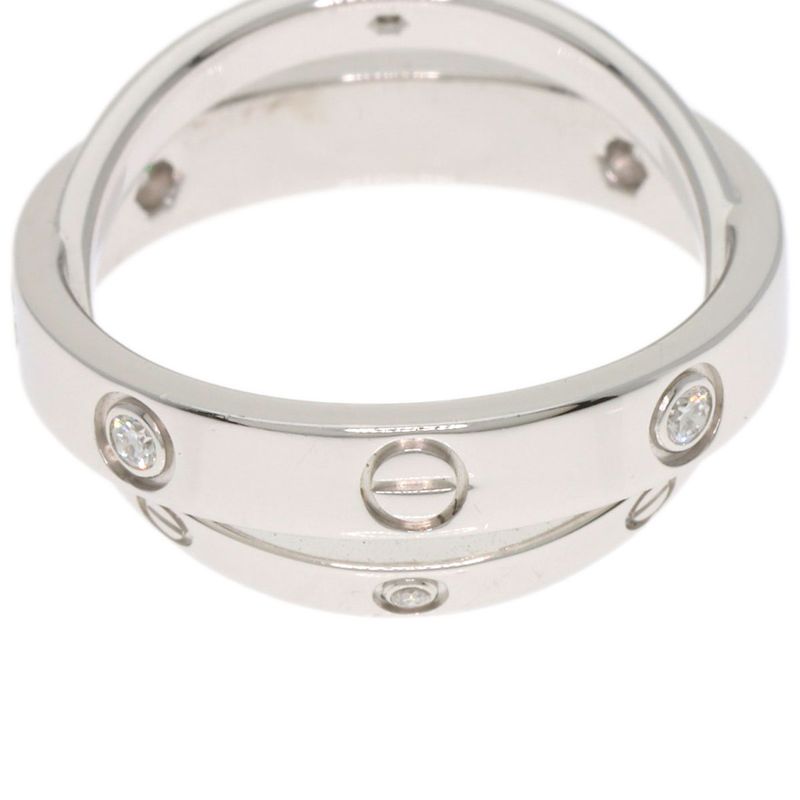 Cartier Be Love 6P Diamond #46 Ring 18K White Gold Ladies
