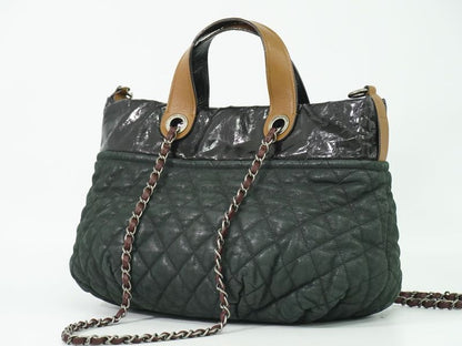 Authentic Chanel In The Mix Coco Mark 2WAY Shoulder Bag Tote Bag Sparkle