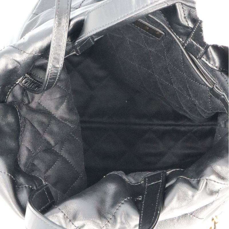 Chanel 22 Small Backpack As3859 Calf Women's Backpack/daypack Black Excellent