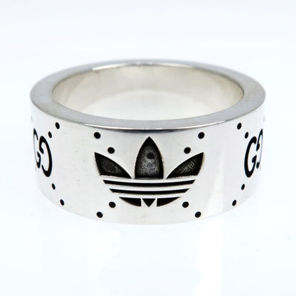Gucci Adidas Collaboration Ring Engraving Wide Trefoil 17 Ag925 Jewelry