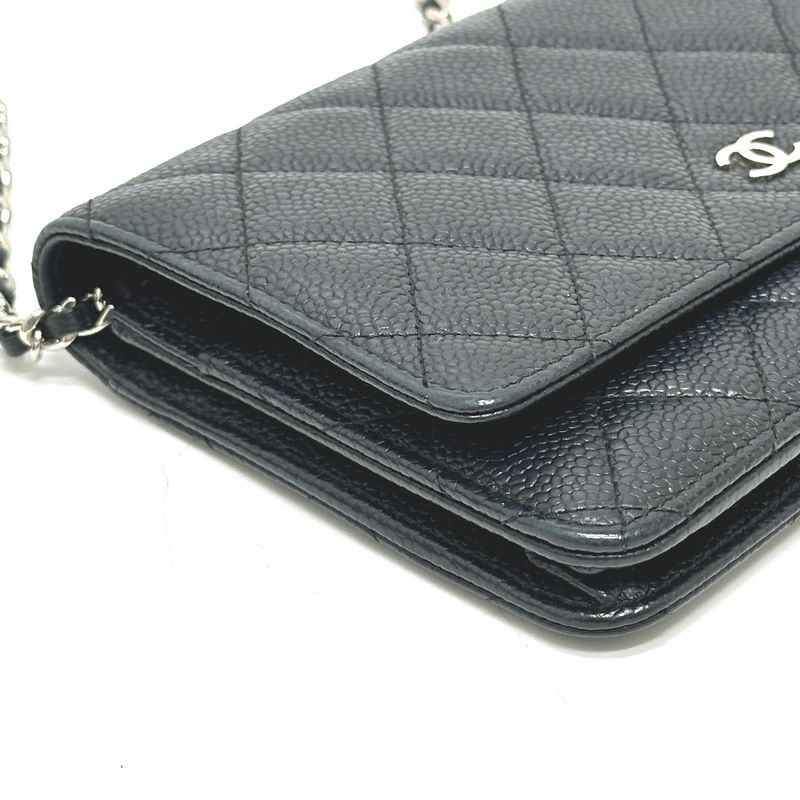 Chanel Shoulder Bag Ap0250 Caviar Skin Black