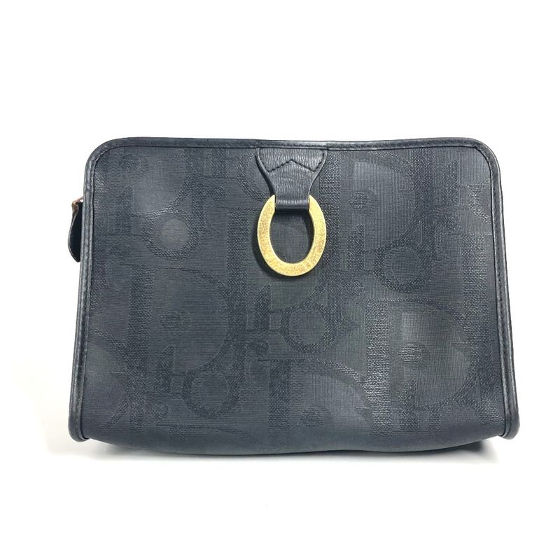 DIOR Second Bag Logo Pvc/leather Navy