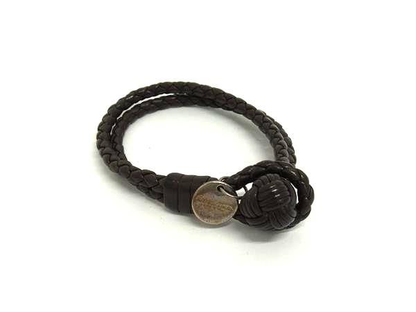 Bottega Veneta Intrecciato Leather Bracelet Accessory Brown Fs4041