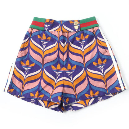 Gucci×adidas 703006 100% Cotton Trefoil Webline Shorts Multicolor 36 Made In