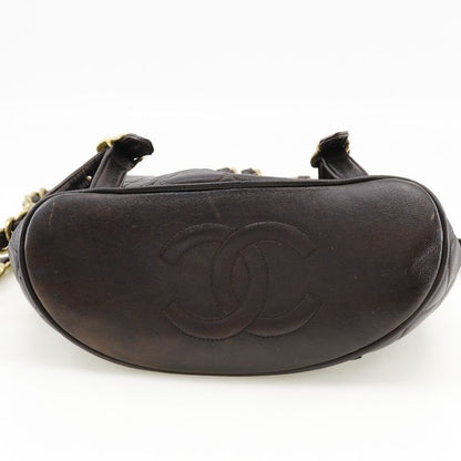 Chanel Matelasse Coco Mark Vintage Lambskin Brown Women's Backpack/daypack