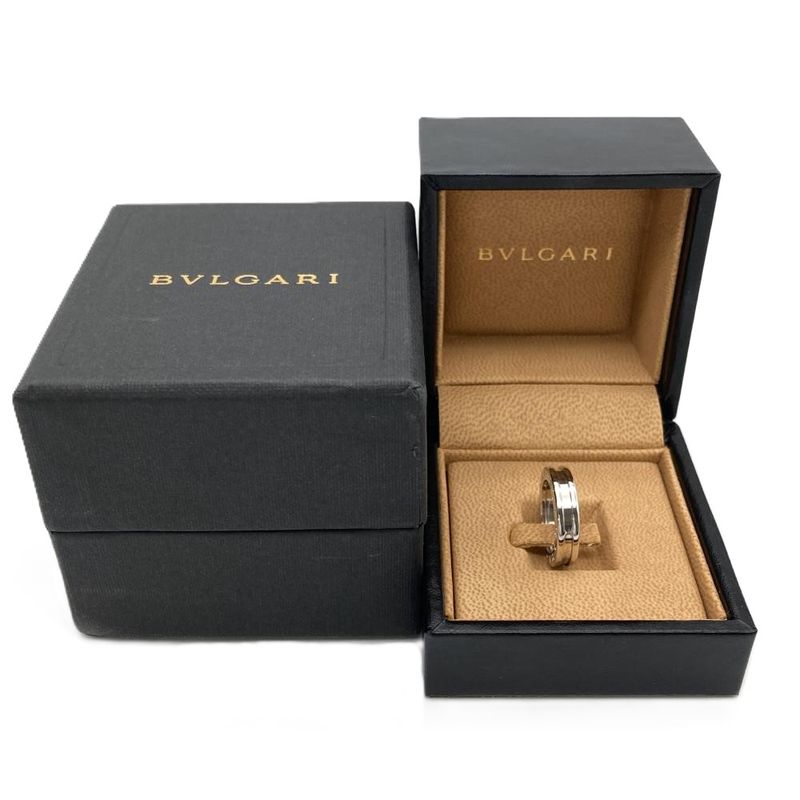 Bulgari Bvlgari Bee Zero One 1 Band Ring #46 18K White Gold 64g