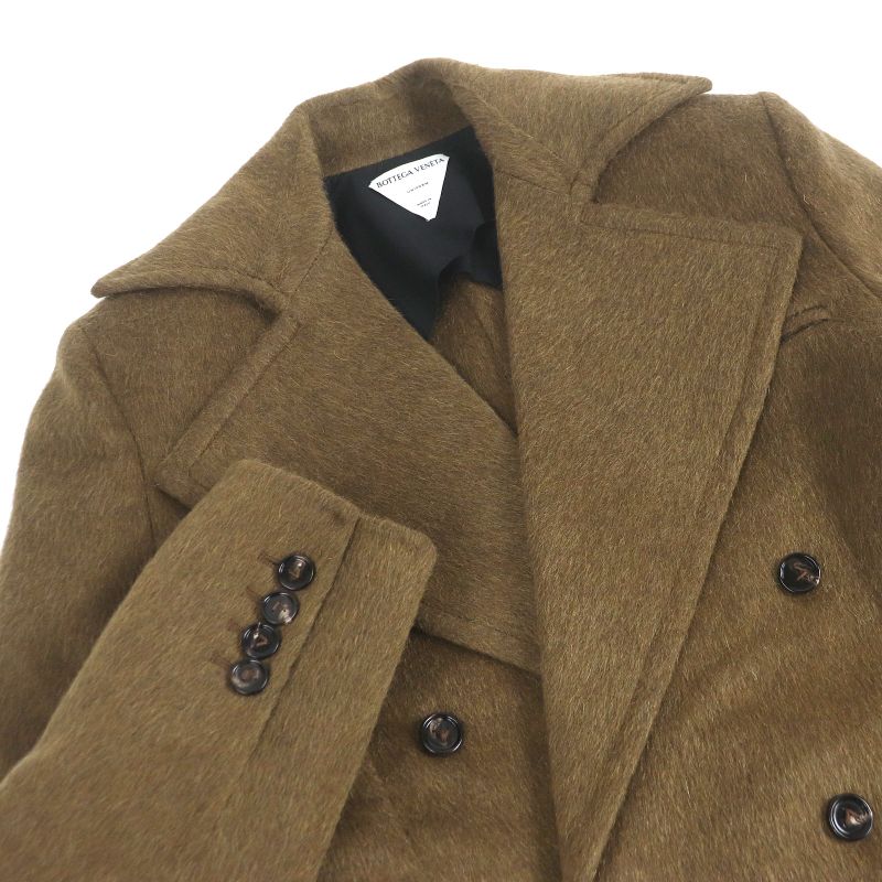 Bottega Veneta 2021 Wool Mohair Double Breasted Chester Coat