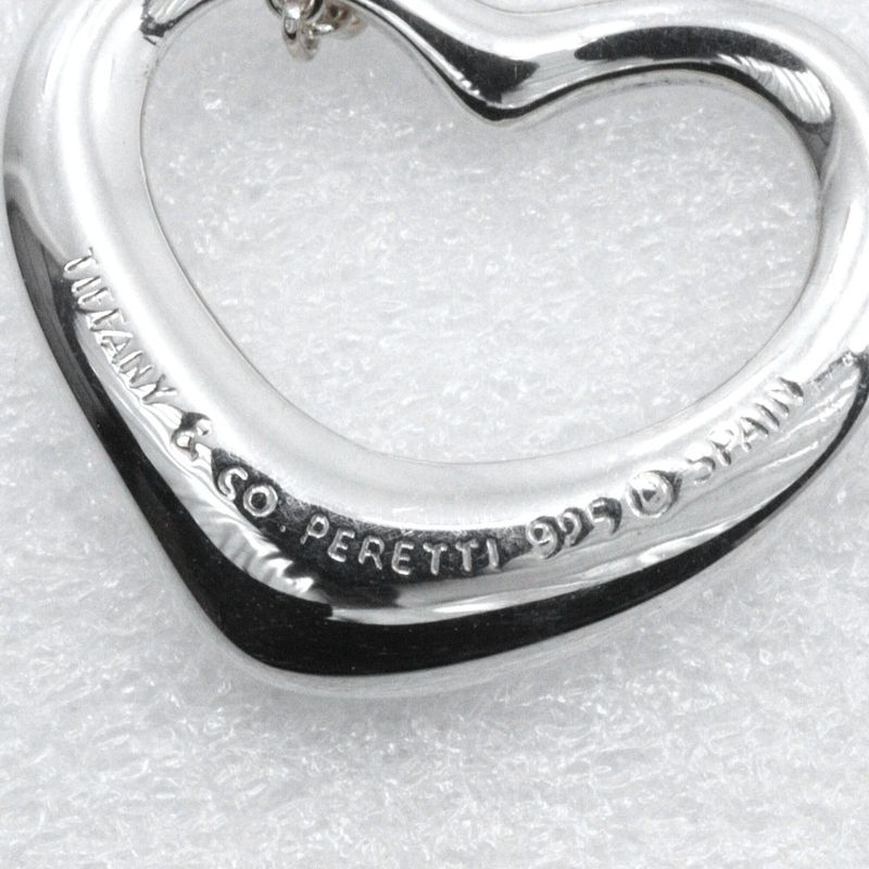 Tiffany & Co Open Heart Elsa Peretti 925 Silver Ladies 2.1g Necklace