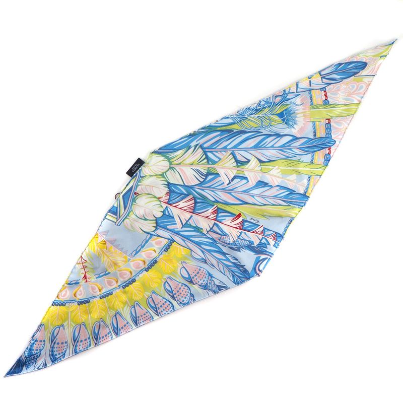 Hermes Roseanne Nanno Dans Pacific Silk Blue Women's Scarf