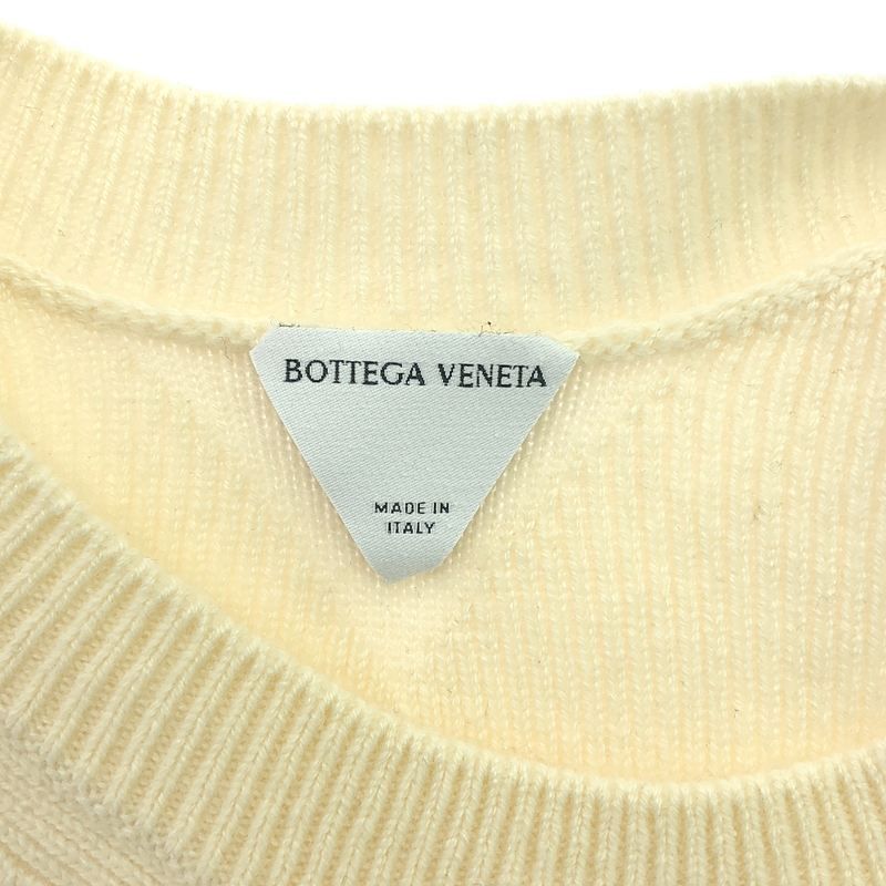 Bottega Veneta - Cashmere Blend Crew Neck Knitted Sweater - XL - Ivory - Women's