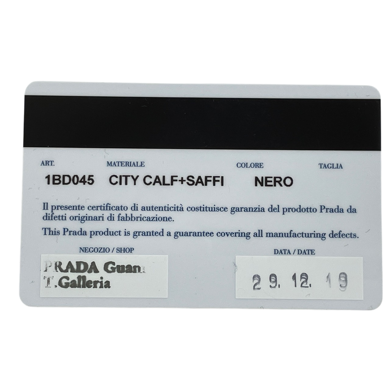 Prada Shoulder Bag 1bd045 Cahier Black A25-443