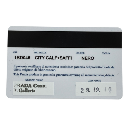 Prada Shoulder Bag 1bd045 Cahier Black A25-443