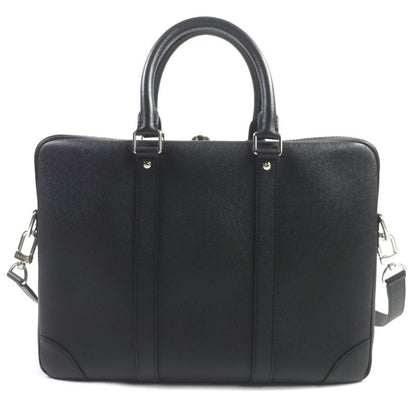 Louis Vuitton M30975 Porte Documents Voyage Taiga Leather 2WAY Briefcase Black