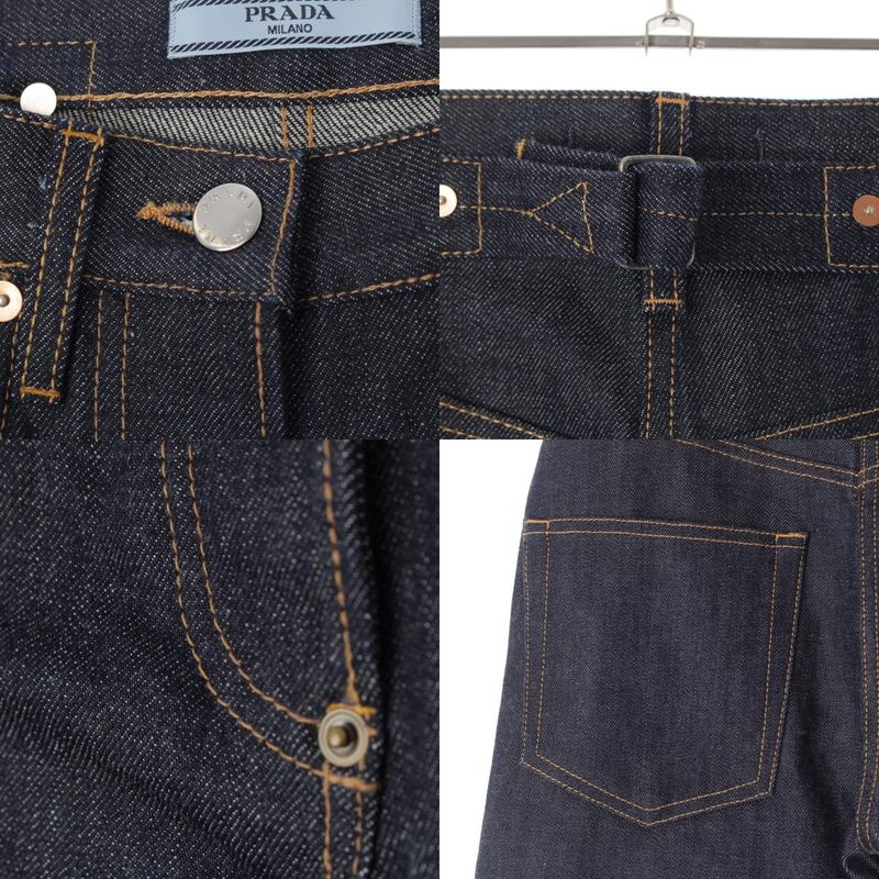 Prada 24 Cotton Jeans Denim Pants Gfp516 Indigo 24