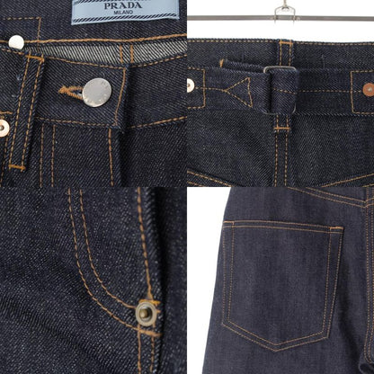 Prada 24 Cotton Jeans Denim Pants Gfp516 Indigo 24