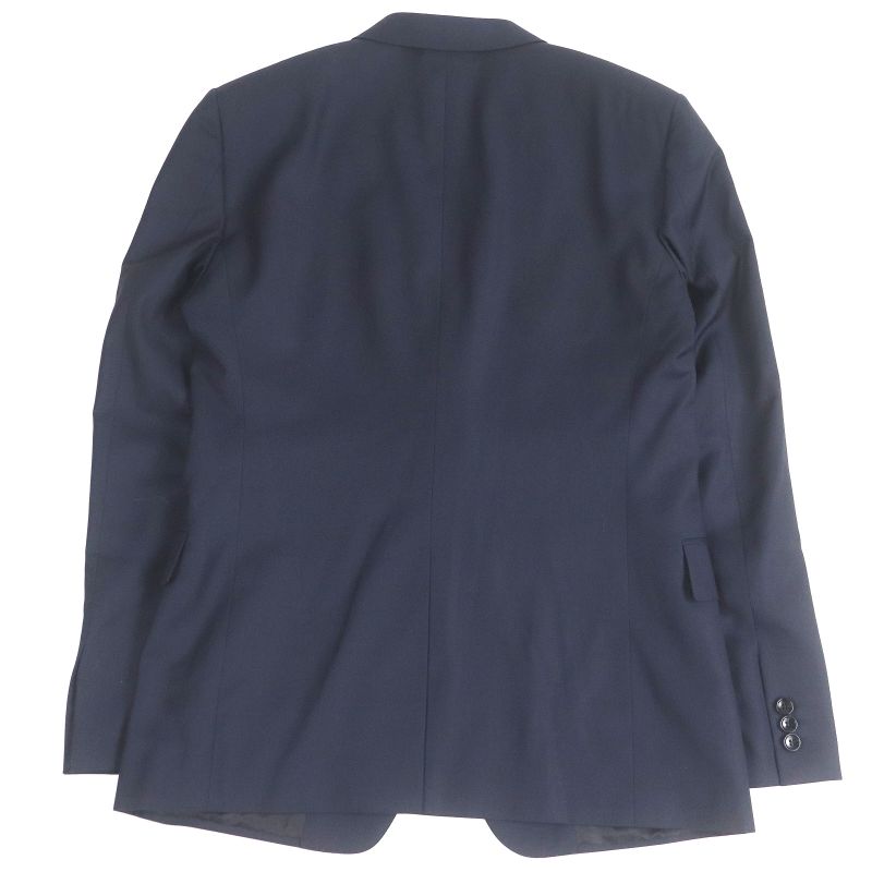 Gucci 252024 None Fabric 100% Wool Single Blazer Tailored Jacket Navy 48 Made