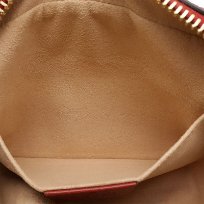 Gucci Ophidia GG Flora Sherry Line Shoulder Bag Pochette PVC Leather Red Beige