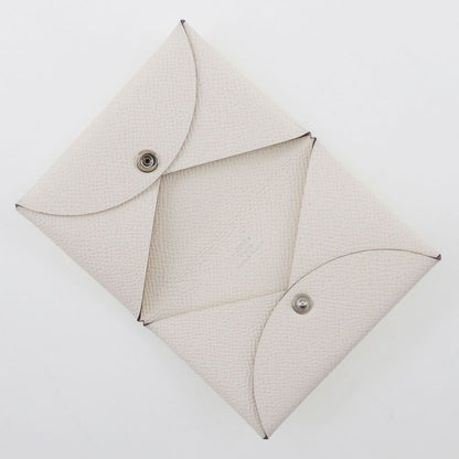 Hermes Calvi Vaux Epson Cles White Z Unisex Card Case