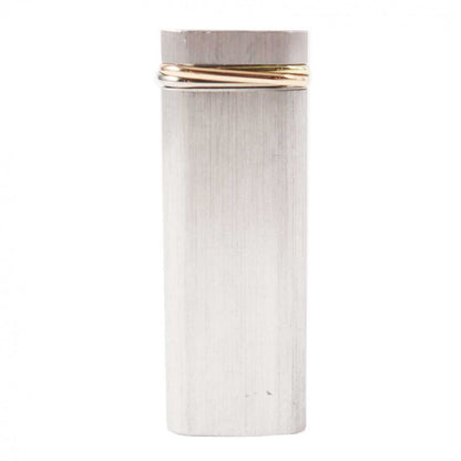 Cartier Oval Trinity New Shape Smoking Toy Gas Lighter Silver