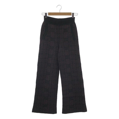 Bottega Veneta - Jacquard Knit Flared Easy Pants - Bordeaux Black - Women's