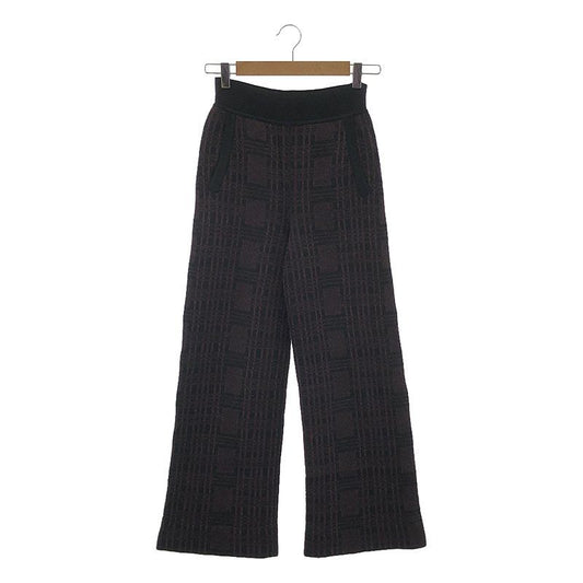 Bottega Veneta - Jacquard Knit Flared Easy Pants - Bordeaux Black - Women's